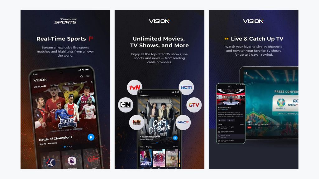 Vision - Aplikasi Streaming Tv Indonesia di Android