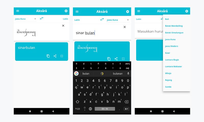 Aksara Aplikasi Translate Aksara Jawa Hanacaraka di Android