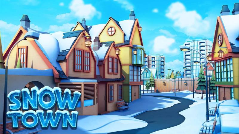 Snow Town Game Simulasi Anak Membangun Kota Bersalju