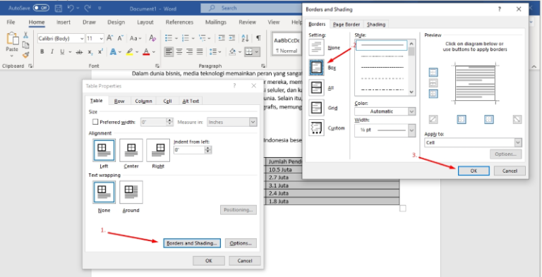 Cara Menghapus Garis Tabel Di Word Dengan Gambar Malasid 7585