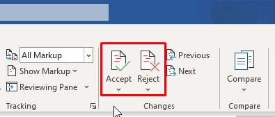 Accept atau Reject Track Changes di Word