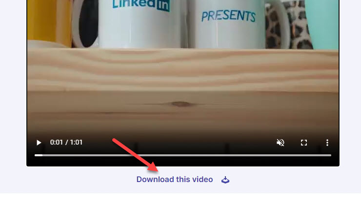Download this video from linkedin