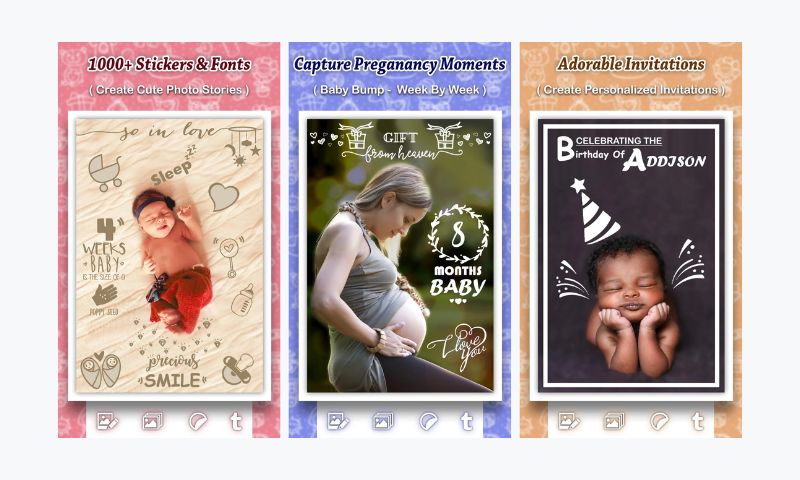 Baby Pics Aplikasi template biodata frame bayi gratis di Android