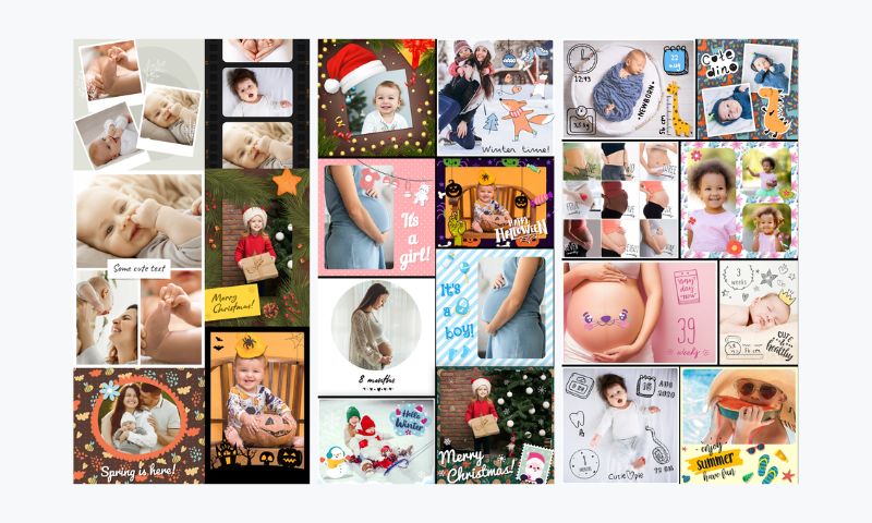 Editor Foto Bayi Kolase Menambahkan Bingkai Foto Kandungan Kehamilan Bayi di HP