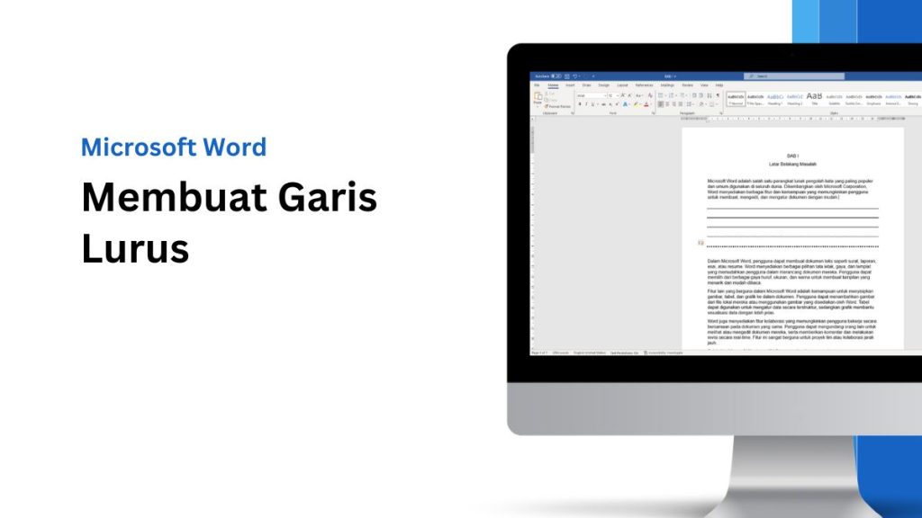 Cara Membuat Garis Lurus Panjang di Word dengan Cepat